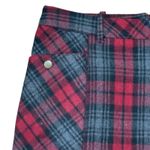 Eddie Bauer  Red Wool Plaid Lined Mini Skirt Size 10 Front Pockets Preppy Photo 2