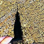 NWT Lulus Luxe Gold Sequin Cutout Bodycon Mini Dress. Size L Photo 4