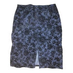 Vintage y2k fairycore flocked velvet denim skirt Blue Size 6 Photo 3