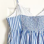 Quince  100% Organic Cotton Sleeveless Maxi Dress Size Large Striped Blue White Photo 11