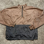 Forever 21 Forever‎ 21 Women’s Brown and Black Quarter Zip Windbreaker Medium Photo 0