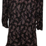 Deletta Black motif Floral Off-Shoulder top  Anthropologie sz medium‎ Photo 0
