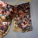 Ed Hardy Christian Audigier Mirrored Tiger Print 100% Silk Scarf Photo 4