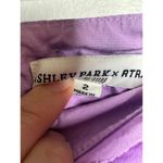 ASHLEY PARKER x RTR Women's Purple 100% Cotton Eyelet Wrap Mini Skirt Size 2 Photo 6