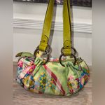 New Y2K Olivier Strelli Green Blue Multicolor Women’s Floral Bag Purse Deadstock Photo 1