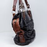 Pauric Sweeney Overnight Patent Leather Oversized Shoulder Purse Tote Bag Black Photo 1