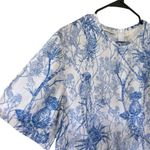 Cedric Charlier Toile Printed Drawstring Dress Blue Size 12 Photo 10