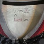 Lucky in Love Colorful Print Striped Tennis Jacket Women’s Size Med (8 Photo 5