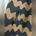 Tara Jarmon Black and Tan Wave Pattern Midi Dress Size 38 Photo 3