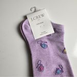 J.Crew Makeup Graphic Print Purple Ankle Socks NWT Sz OS Photo 1