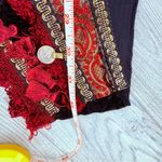Vintage handmade beaded coin belly dancing hip belt side sash medium costume Red Photo 7