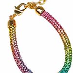 Betsey Johnson Rhinestone and Heart Bracelet, Gold Photo 2