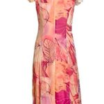 VTG 90s Y2K Silk Floral Print Pink/Multi Watercolor Fairy Cowl Neck Maxi Dress Pink Size 8 Photo 2