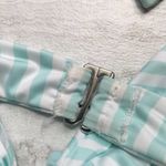 Free Press  Trixie Striped Knotted Halter Bikini Swim Top Medium New Green White Photo 8