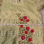 Embroidered Floral Dress with Puff Sleeves Size 12 Photo 12