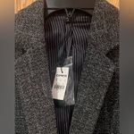 EXPRESS Editor One-Button Suit Business Career Work Stretch Black Blazer Size 2 Photo 2