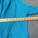 Coldwater Creek ‎ Shawl Cardigan Sweater Size M 10-12 Blue Merino Wool Blend Photo 5