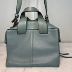 Pour La Victoire Teal Leather Satchel Shoulder Bag Mixed Metals Photo 12