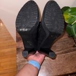 Via Spiga Leya Black Suede Leather Lace Up Heeled Ankle Boots Fur Cuff Size 7.5‎ Photo 3