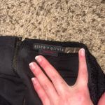 Alice + Olivia Black Textured Midi Skirt Photo 3