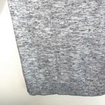 Loft Light Blue Heathered V-neck Fitted Sweater Photo 4