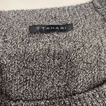 T Tahari  Gray Knit Marled‎ Side Tie Sweater Medium Cozy knit stretch oversized Photo 1