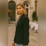 Vintage 80s Virgo II Asymmetric Leopard Collar Cropped Jacket Fall 12 Black Photo 4