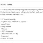 Topshop Houndstooth Pink Red Black Long Sleeve Mini Dress Back Keyhole size 8 Photo 10