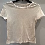 Arizona Jeans Arizona Jean Company Cream Fitted Short Sleeve Tee Photo 0