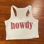 Howdy Cropped Tank Top White Photo 0