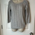American Eagle  Outfitters Women's Small Gray Crew‎ Neck  3/4 Sleeve Sweater Photo 2