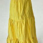 Japna NWT  YELLOW COTTON TIRED MIDI SKIRT Photo 4
