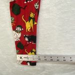 2 pack Just One Christmas cozy leggings Womens Small Cat print and black Photo 4