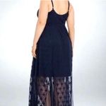 Torrid  Navy Blue Lace Mesh Tank Maxi Dress Sz.1 Photo 1