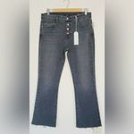 Sanctuary Connector Kick Crop Black Raw Hem Denim Jeans. Size 28 NWT $102 Photo 2