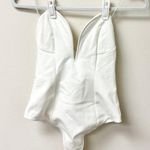 superdown NWT  Gianna Strapless Sweetheart Thong Bodysuit White Women's Size S Photo 2