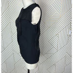 Stella McCartney  Fringe Trimmed Sleeveless Top Black Size‎ 36 / US 0-2 Photo 4