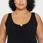 A New Day 14K Gold Dipped Diamond Ray Disc Initial "K" Pendant Necklace NEW Photo 3