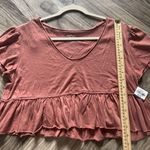 Arizona Womens  Jeans Withered Rose Peplum Cropped Top, Size M Photo 5