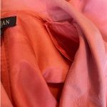 Vintage Gillian Women Silk Shift Wrap Dress 2 Coral Oversized Collar Career‎ Orange Photo 10