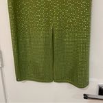 Sandro NEW Rhinestone-Embellished Green Midi Skirt Photo 11