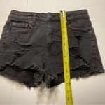 Aeropostale  Women’s Size 4 Mom Jean Shorts Black Distressed Denim Photo 6