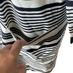 J.Crew  Jules Striped Shift Dress 100% Silk Lined Navy Blue & Cream Womens SZ 12 Photo 6