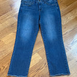 NYDJ Sheri Ankle Jeans Dark Wash Lift Tuck Raw Hem Size 8 Photo 0