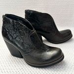 Kork-Ease Korks Women Black Brown Crackle Leather Gemini V Stacked Heel Ankle Boots 7 NWOB Photo 0