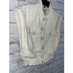Christian LaCroix Crème Lined Boucle Tweed Cropped Preppy Vest Size XS Photo 4