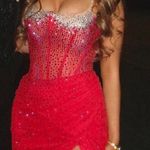 Ashley Lauren  Prom Dress Red 11616 Photo 2