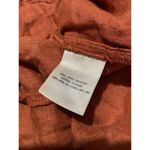 Holding Horses  100% Linen Terra Cotta Red Tie Sleeve Tunic Pullover Blouse Photo 5
