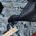 Reformation  Elise Knit Blue Sequin Dress Size Medium NWT Photo 10