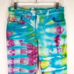 Nine West Dizzy Daze  Sz‎ 6 Jeans Tie Dye Handmade Pink Blue Yellow Skinny 548 Photo 9